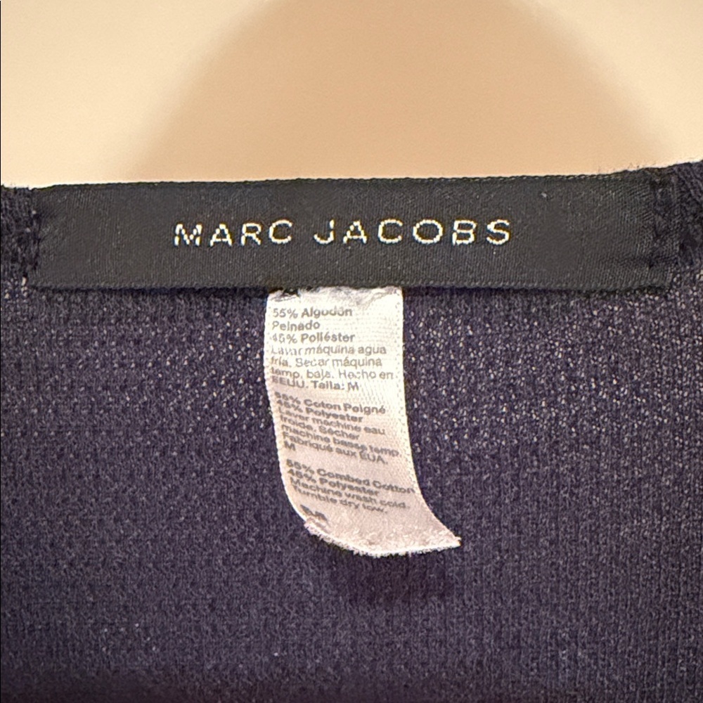 Vintage Marc Jacobs Black Long Sleeve Tee Mens M Made in USA Minimalist - Picture 4 of 6